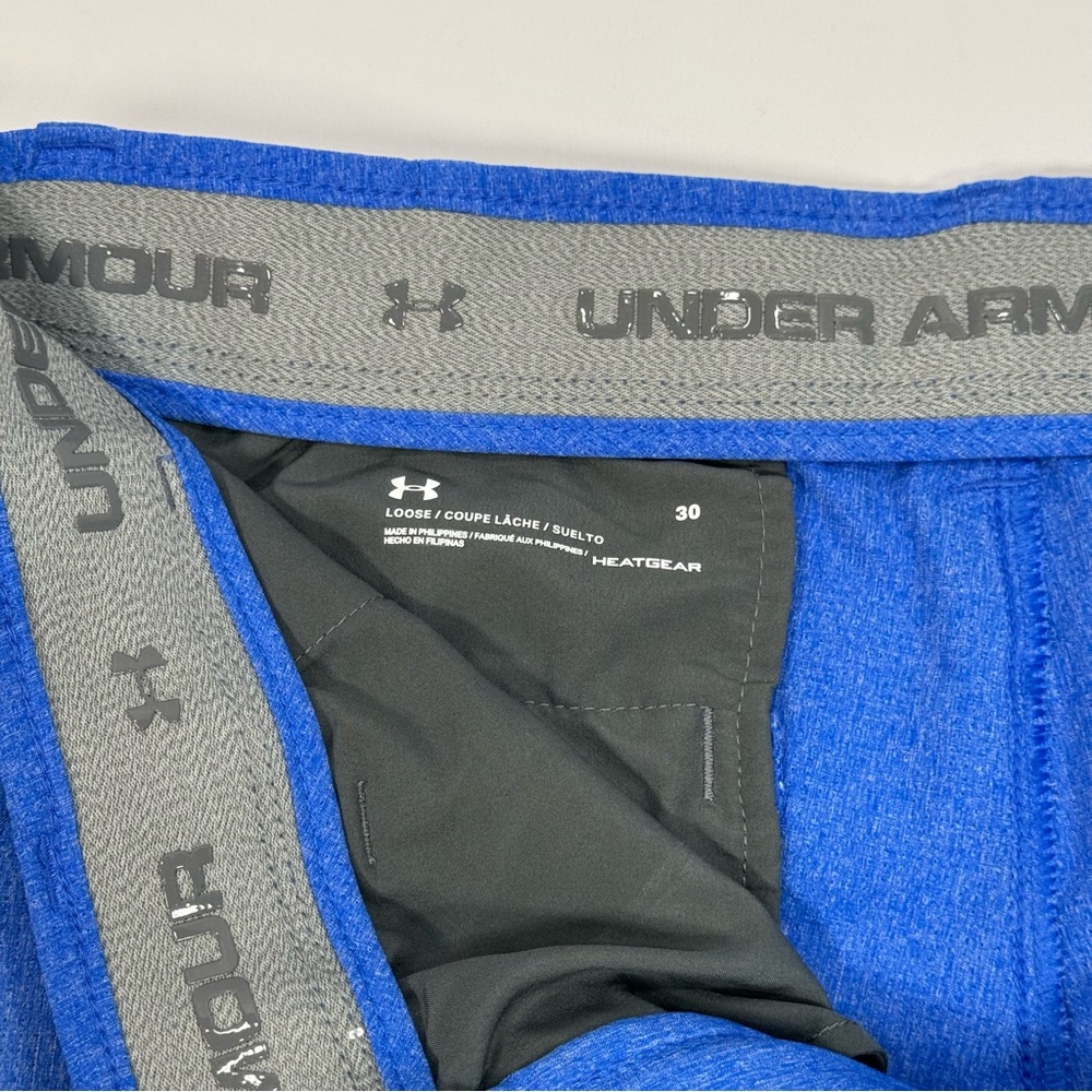 Under Armour Men's Match Play Vented Golf Shorts Size 30 Versa Blue Stretch - Picture 4 of 5